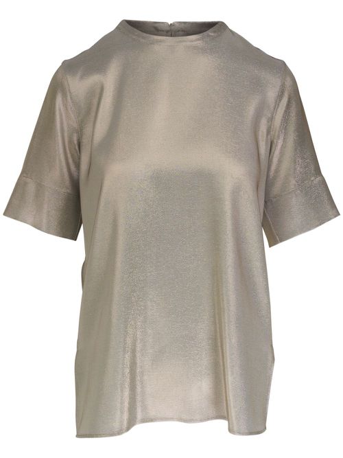 Lurex-detail T-shirt - Gold