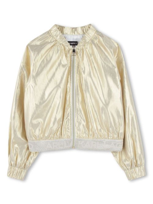 Metallic-finish bomber jacket - Gold