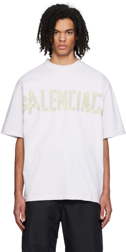 Balenciaga Off-White Tape Type T-Shirt