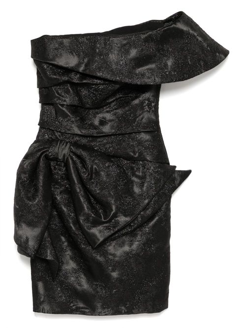 Brocade mini dress - Black