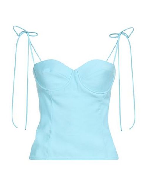 Woman Top Sky blue Size 6 Viscose, Polyester