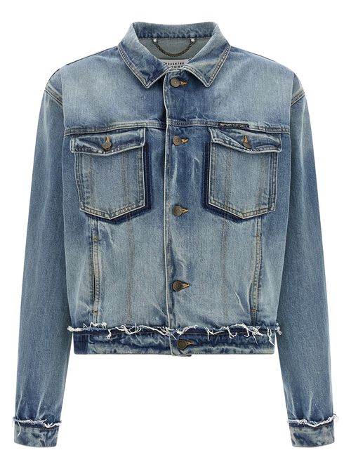 Denim Jacket Puffer Jackets Light Blue