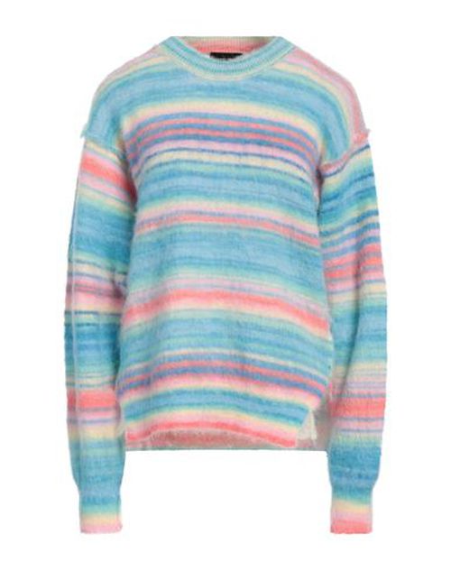 Roberto Collina Woman Sweater Azure Size L Mohair wool, Nylon, Alpaca wool, Wool