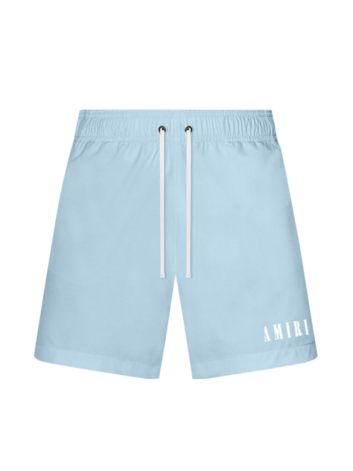 Amiri Core Logo Swimshorts in Blue - Light Blue