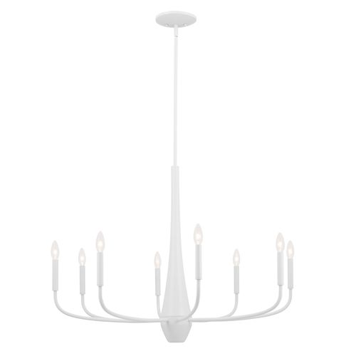 White Eight Light Chandelier from the Deela Collection