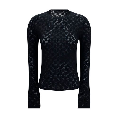 GG Dévoré Cotton T-Shirt — Black
