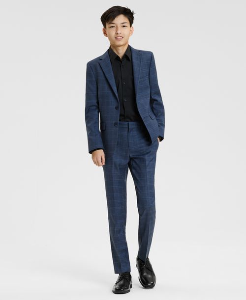 Boys' 8-20 Single-Breasted Blazer & Pants, 2-Piece Set - Navy