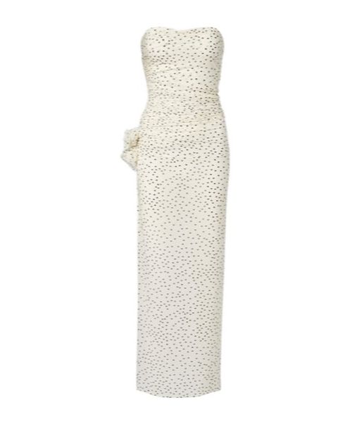 Floral applique dress