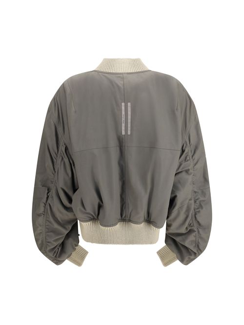 Padded Lamb Leather Jacket — Gray