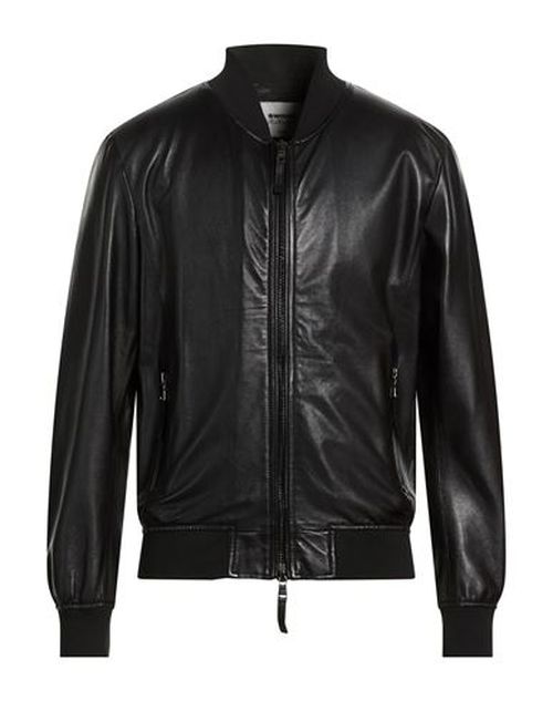 Man Jacket Black Size 38 Leather