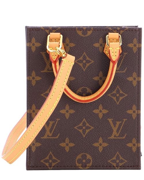 Brown Monogram Canvas Petit Sac Plat (Authentic Pre-Loved)