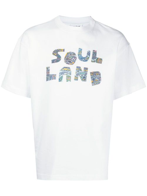 Paisley-logo cotton T-Shirt - White