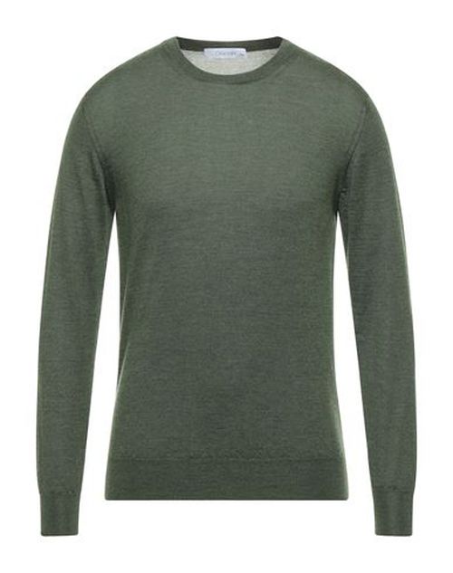 Man Sweater Military green Size 48 Cashmere, Silk