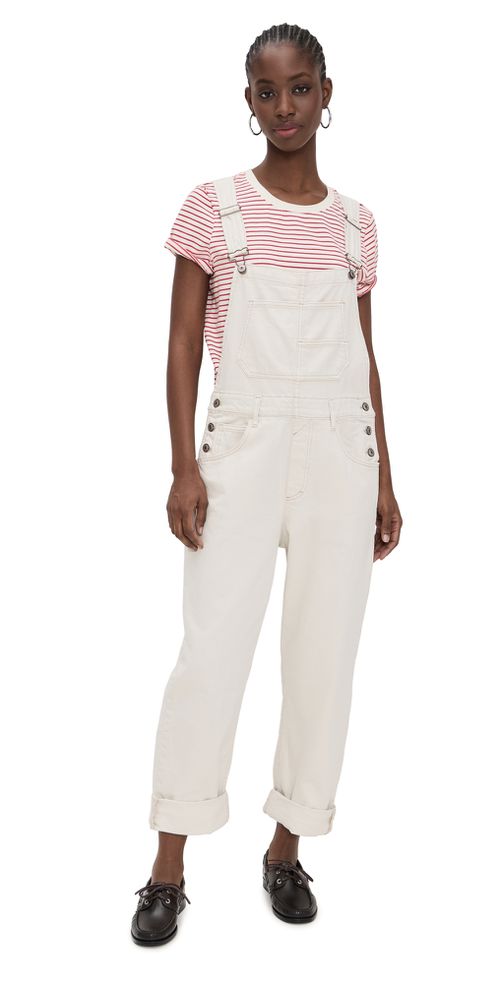 Free People Ziggy Overalls Parchment