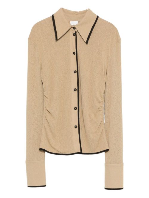 Button-fastening polo top - Neutrals
