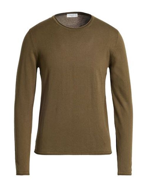 Man Sweater Military green Size 42 Cotton