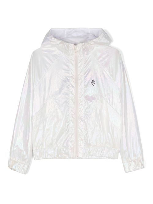 Iridescent Fox hoodie jacket - White