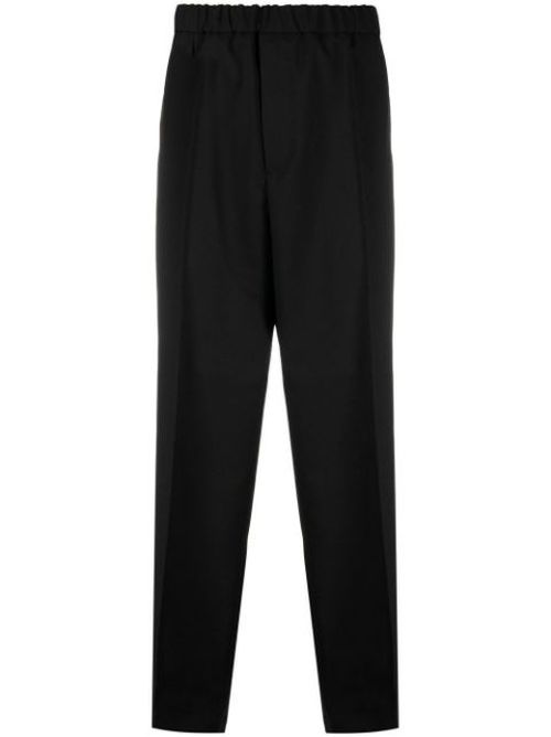 Wide-leg tailored trousers