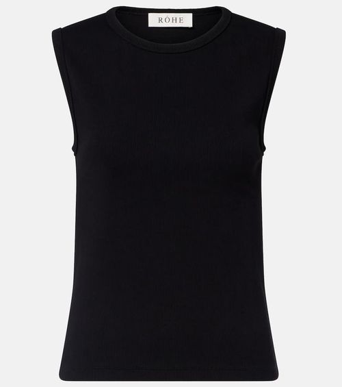 Róhe Ribbed-knit cotton-blend tank top