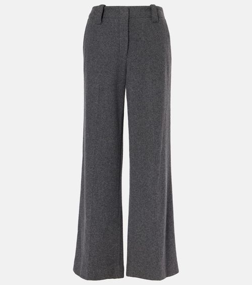 Violet mid-rise wide-leg pants