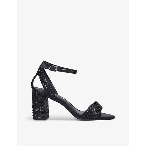 Womens Black Kianni Embellished Heeled Sandals
