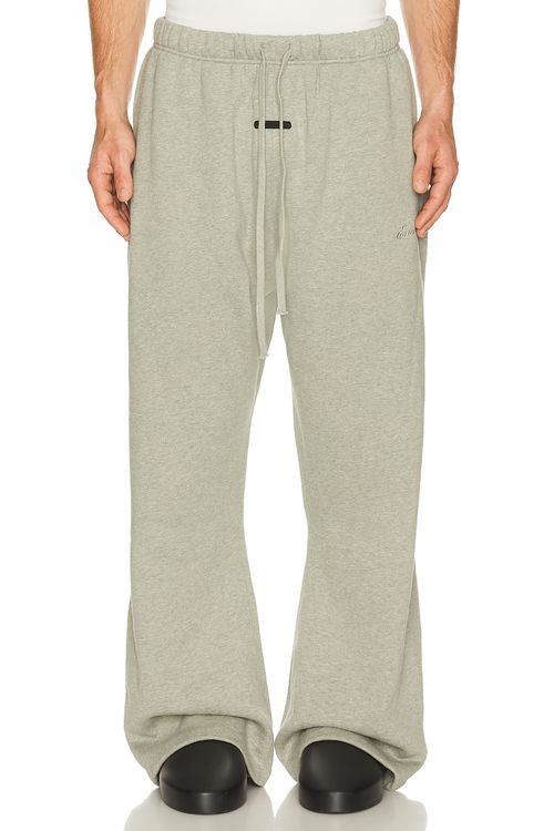 Fear of God ESSENTIALS Signature Flare Sweatpant in Concrete Heather & Dark Concrete Heather - Grey. M also in L, S, XL/1X, XS, XXL/2X, XXXL/3X