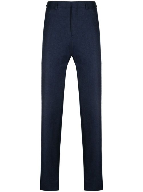 Straight-leg wool trousers - Blue