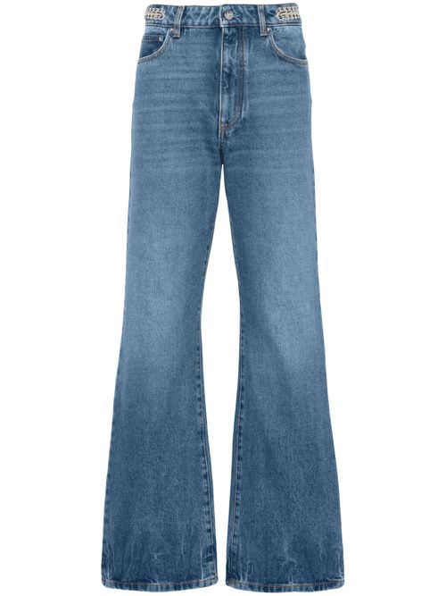 Signature high-rise straight-leg jeans - Blue