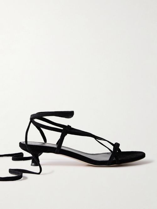 Paige Suede Sandals - Black
