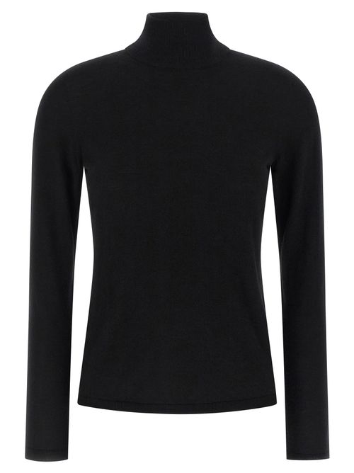 Pure Cashmere Turtleneck Sweater — Black