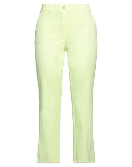 Woman Pants Yellow Size 8 Cotton, Elastane