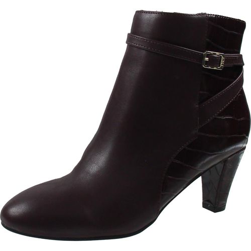 Helini Womens Animal Print Faux Leather Booties