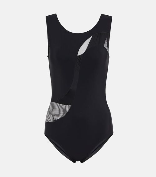 Mesh-trimmed swimsuit