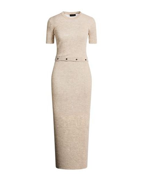 Woman Maxi dress Beige Size S Linen, Polyester