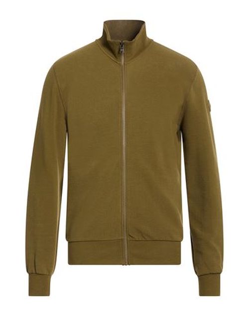 Man Sweatshirt Military green Size M Cotton, Polyamide, Elastane