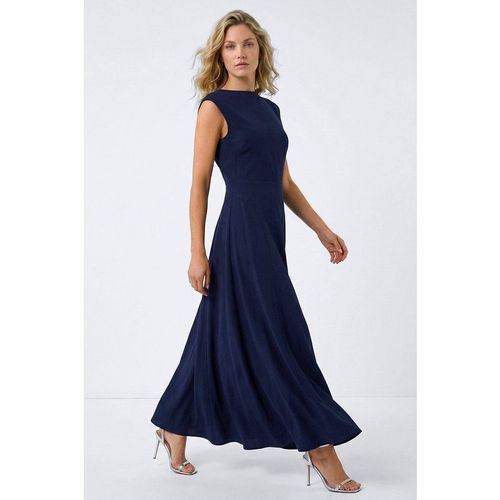 Roman Women's Fit & Flare Midi Dress in Navy