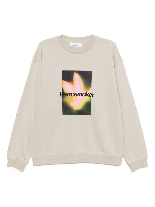 Bird-printed sweatshirt - Neutrals
