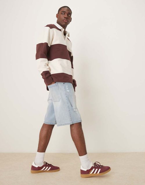 Hollister baggy denim jorts in light blue