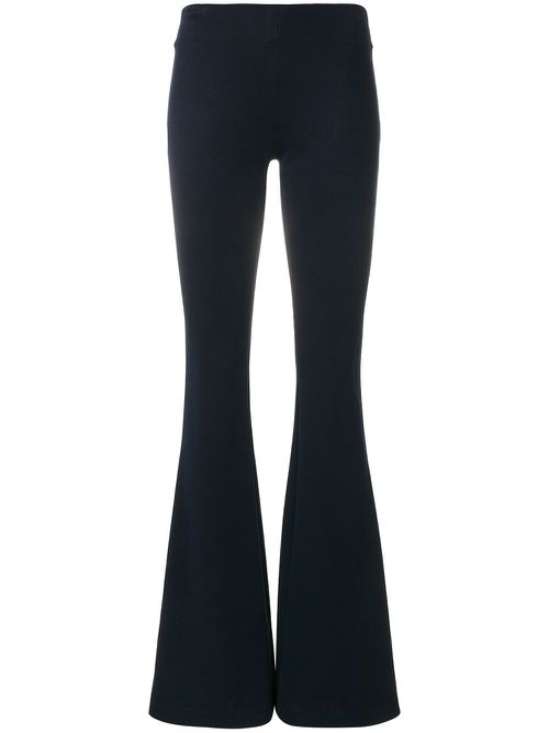 Jersey flared trousers - Blue