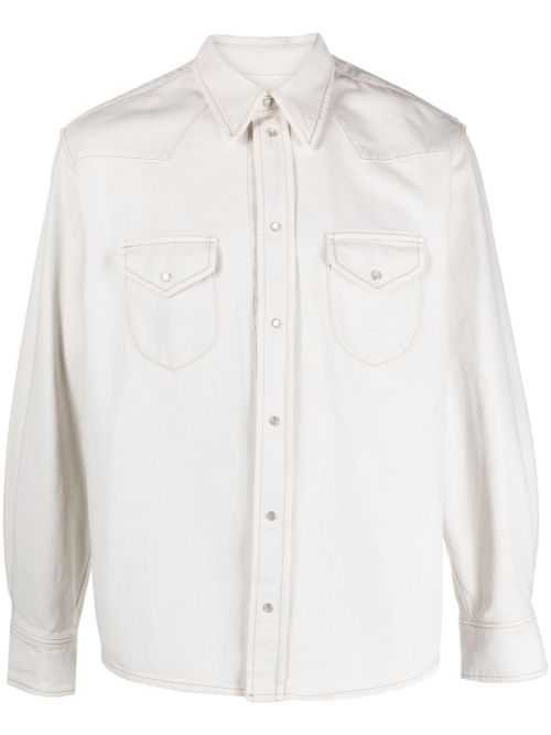 Cotton Denim Shirt — Ivory