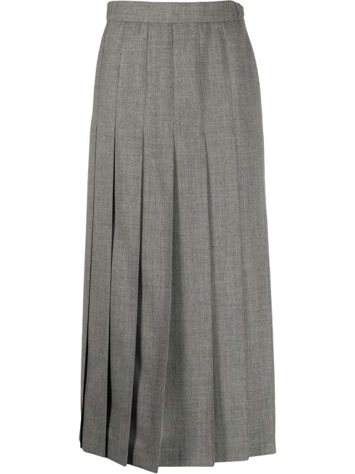 Pleated midi skirt - Grey