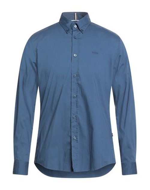 Man Shirt Navy Size M Cotton, Polyamide, Elastane