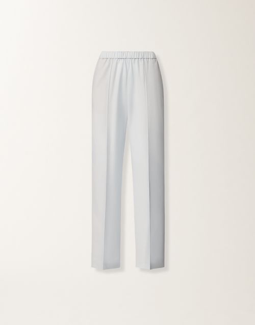 Gubbio jogging pants in lightweight bi-stretch wool, aqua