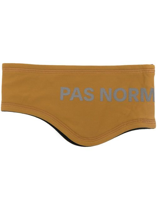 Logo-print headband - Brown