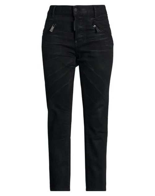 Woman Jeans Black Size 8 Cotton, Elastane