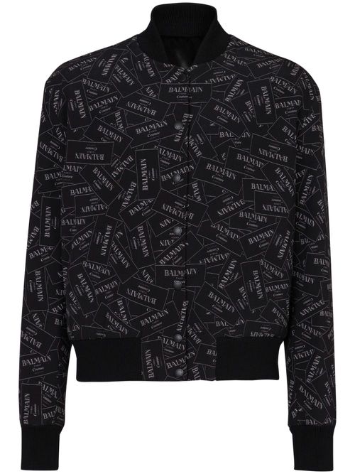 Printed bomber jacket - Black