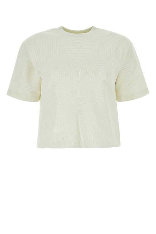 Logo Jacquard Cotton T-Shirt — White