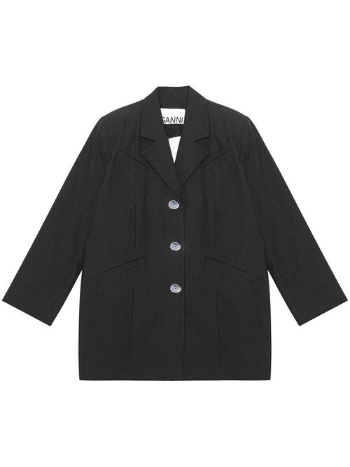 Suiting cotton blazer - Black