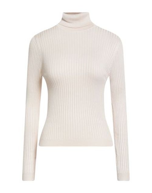 Woman Turtleneck Ivory Size M Viscose, Polyester