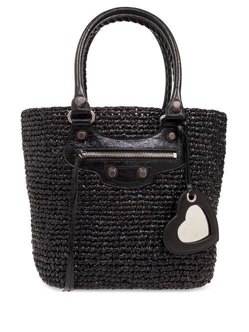 발렌시아가 여성 medium Le Cagole Panier tote bag - Black 7861882AA19